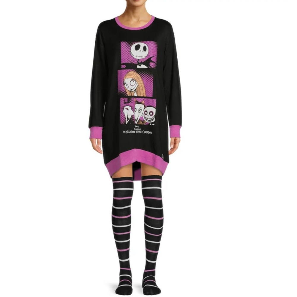 NEW✨Disney's Nightmare Before Christmas Sleepshirt with Socks matching set xs